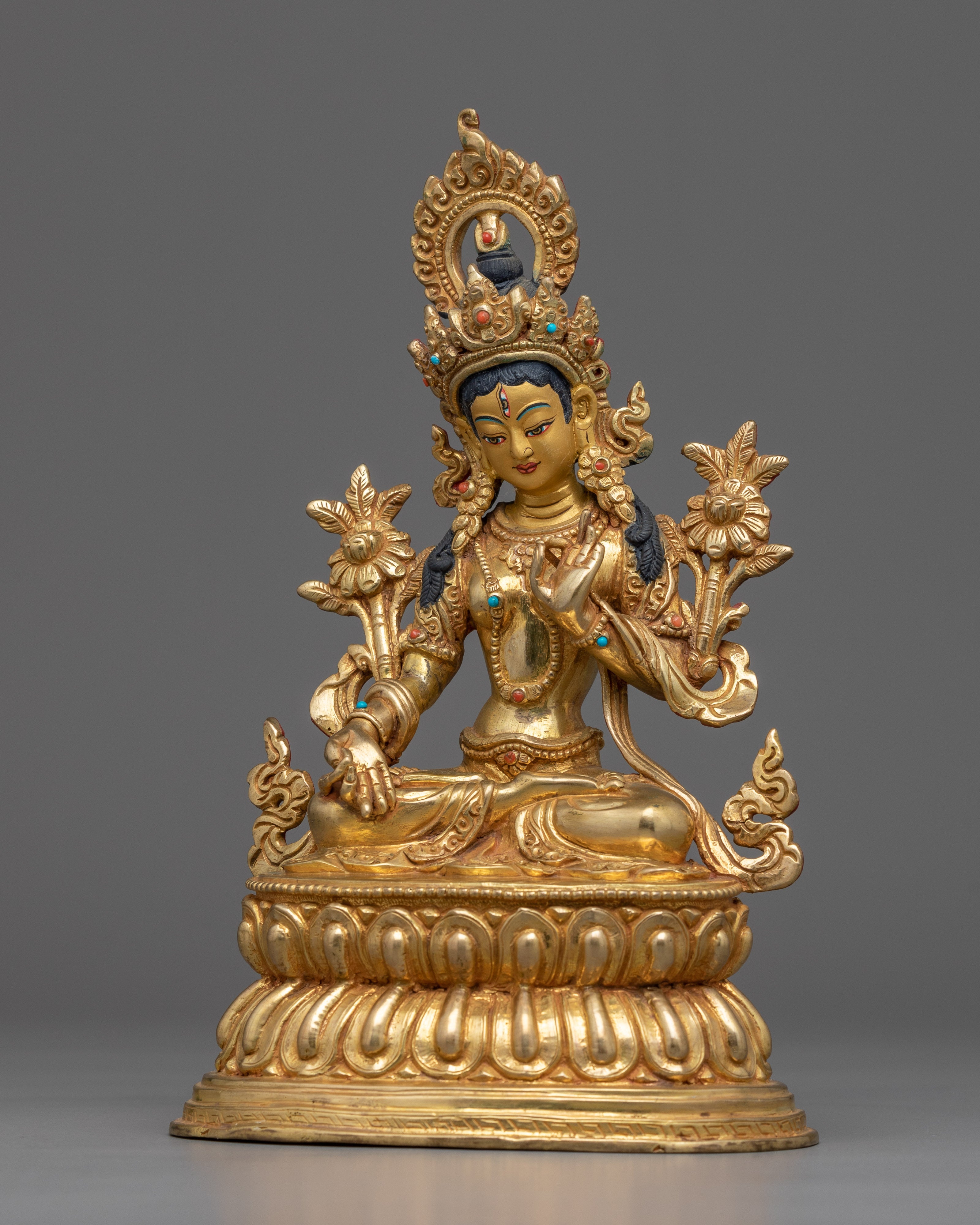 White Tara Statue | Compassionate Tara Sculpture for Meditation and Ritual