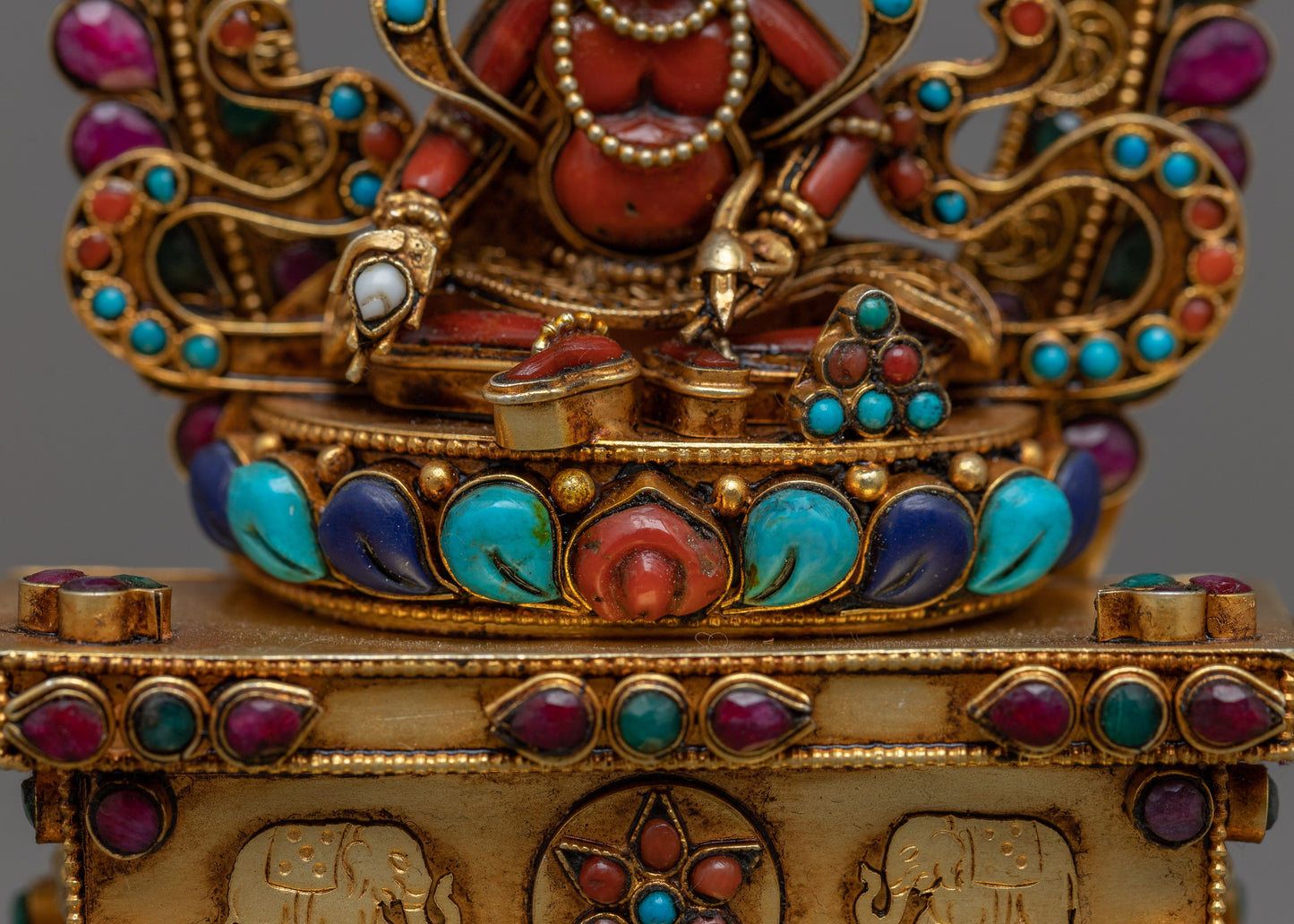 Buddhist Wealth Deity Dzambala Statue | A Harmonious Blend of Prosperity and Compassion