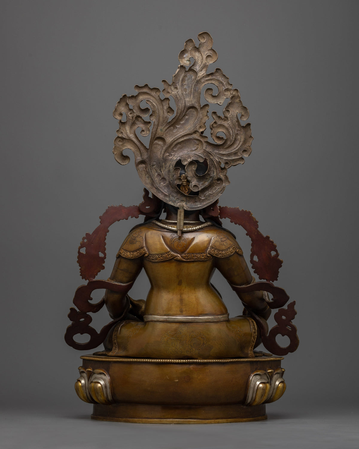 Dzambhala Gold-Silver-Plated Oxidized Statue | Embodiment of Prosperity
