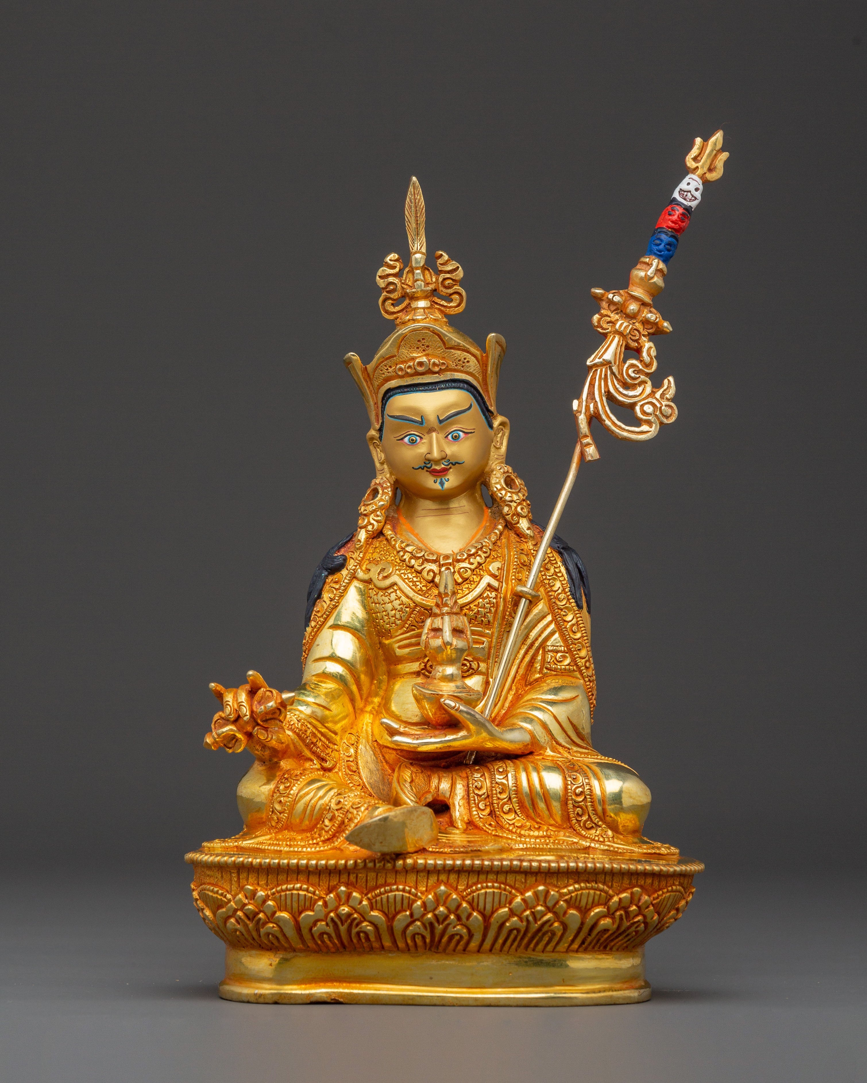 Golden Guru Rinpoche Spiritual Statue