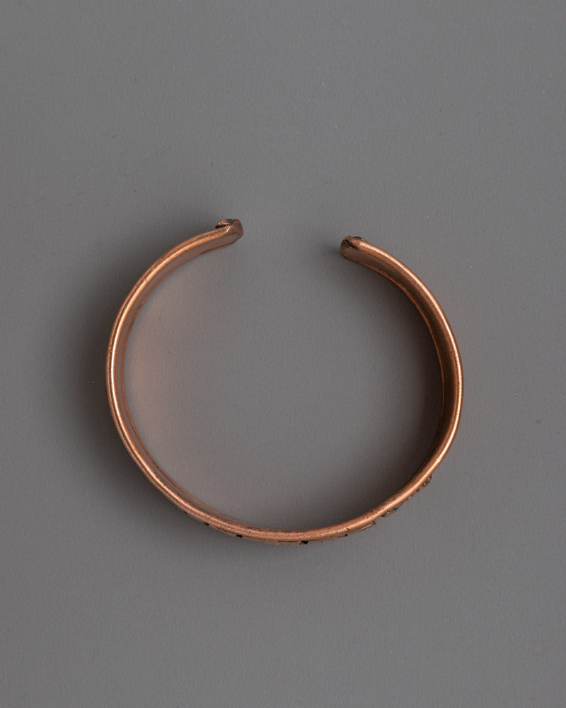 Tibetan Copper Bracelet Cuff | Durable Accessory for Everyday Wear