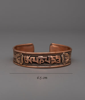 Tibetan Copper Bracelet Cuff | Durable Accessory for Everyday Wear