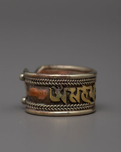 Buddhist Adjustable Ring for Women and Men | Versatile Spiritual Jewelry