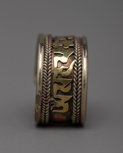 Buddhist Adjustable Ring for Women and Men | Versatile Spiritual Jewelry