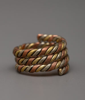 Finger Ring | Unique Artisan Three Metal Design