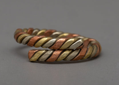 Hand Twisted Ring | Twist Ring in Copper, Brass, White Metal