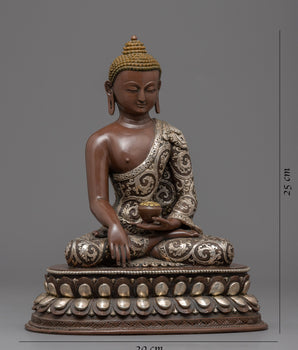 Gautama Buddha Statue | Hand-Crafted and Silver Plated Art