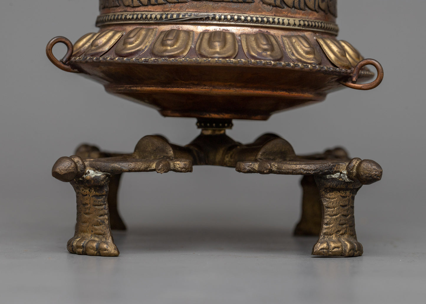 Stand Copper Prayer Wheel | Unique Buddhist Artifact for Serenity and Devotion