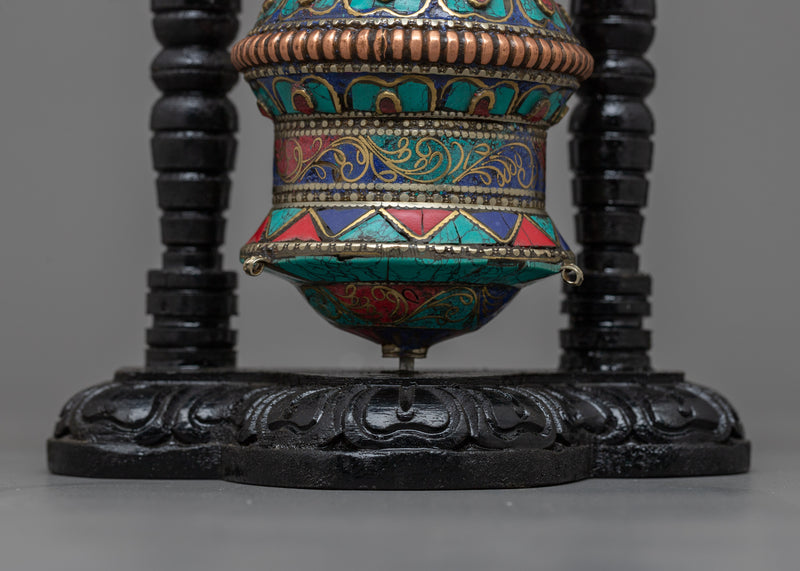 Stand Prayer Wheel | Spin for Peace and Enlightenment