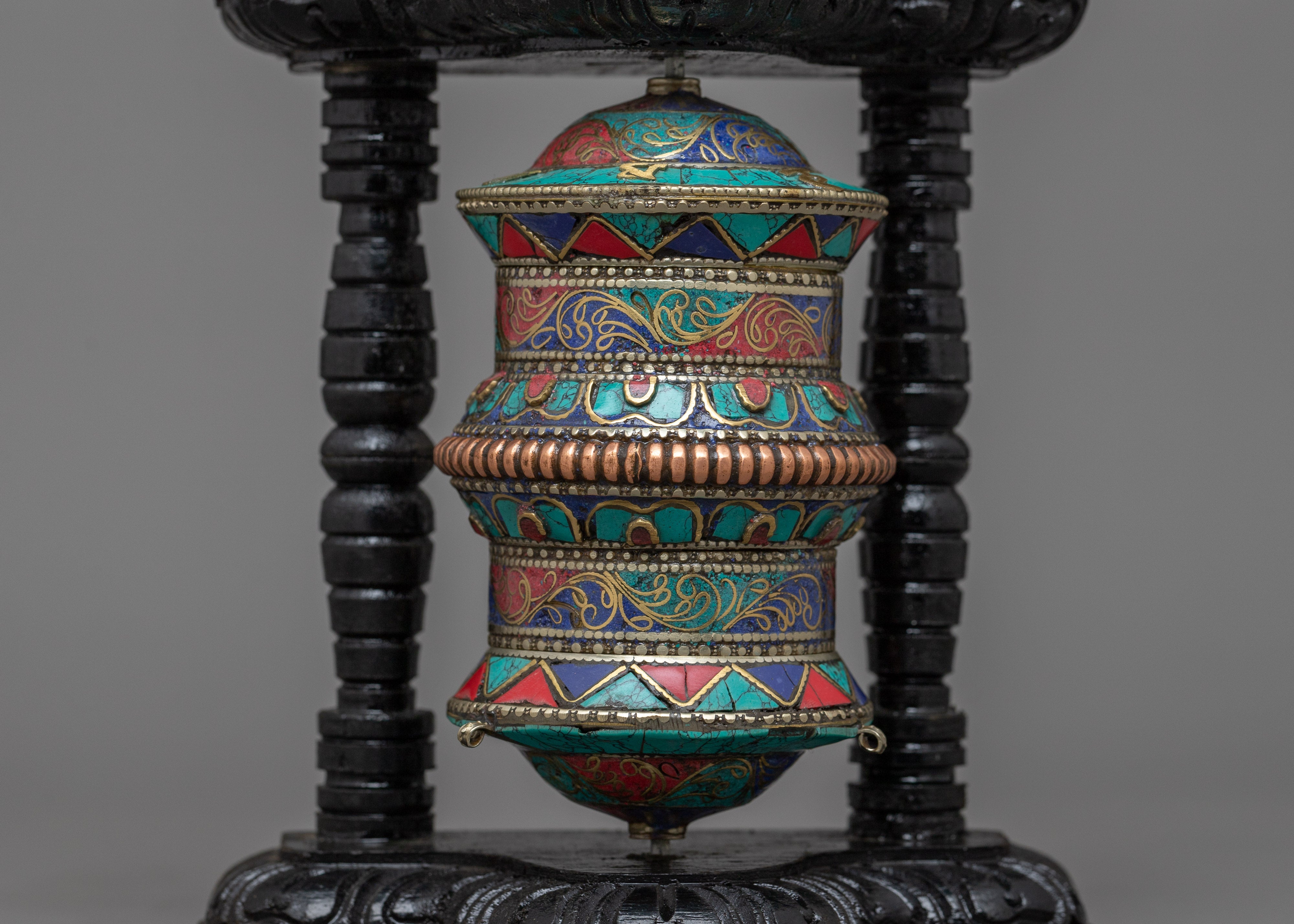 Stand Prayer Wheel | Spin for Peace and Enlightenment