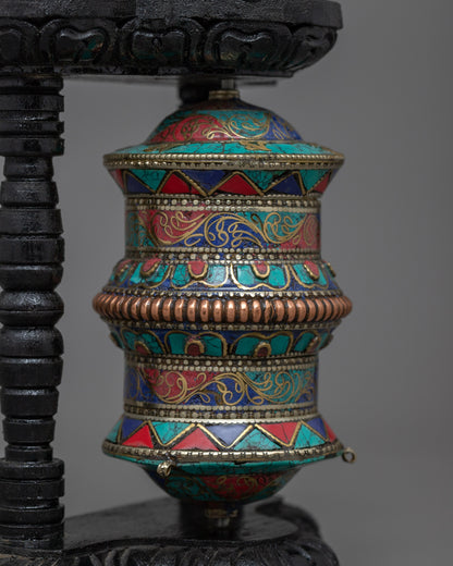 Stand Prayer Wheel | Spin for Peace and Enlightenment