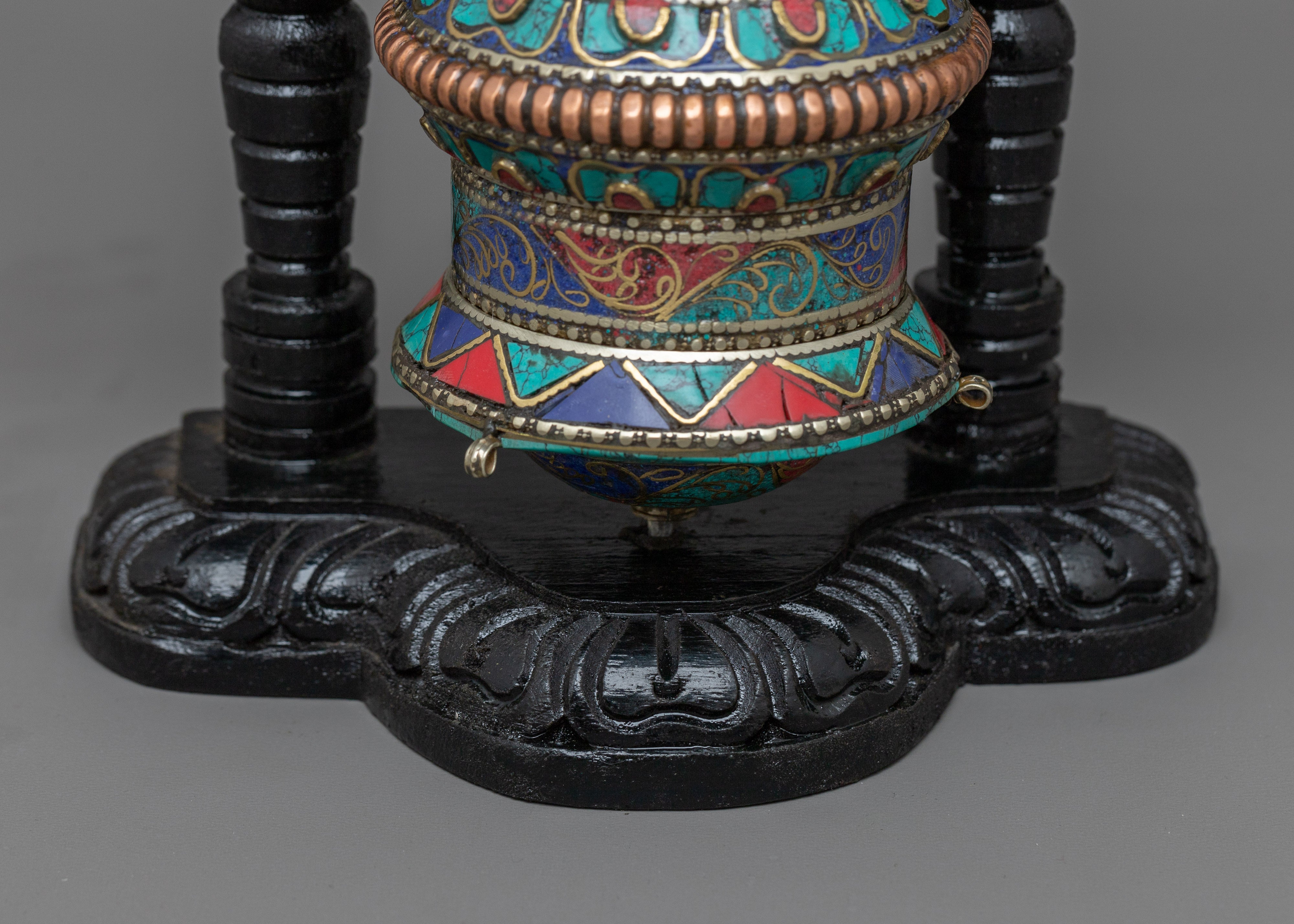 Stand Prayer Wheel | Spin for Peace and Enlightenment