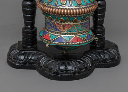 Stand Prayer Wheel | Spin for Peace and Enlightenment