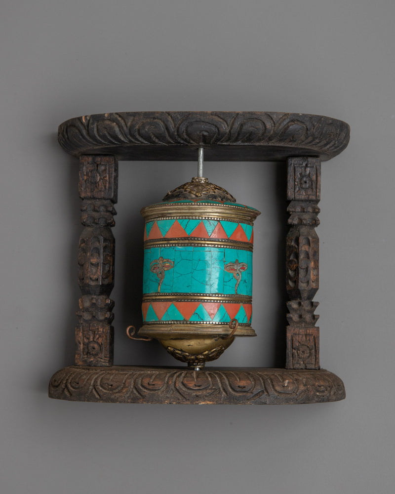 Turquoise Prayer Wheel | Infusing Tradition into Meditation