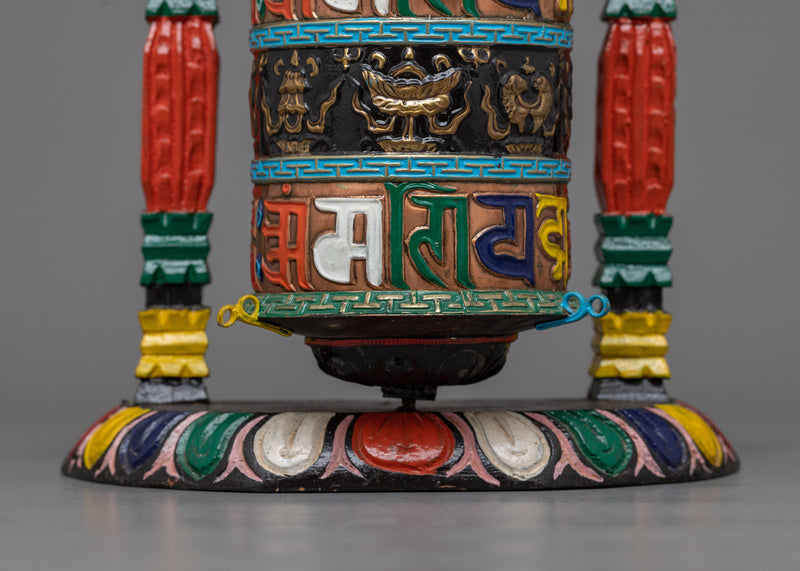 Two Rows Mantra Prayer Wheel | Portable and Powerful Spiritual Tool