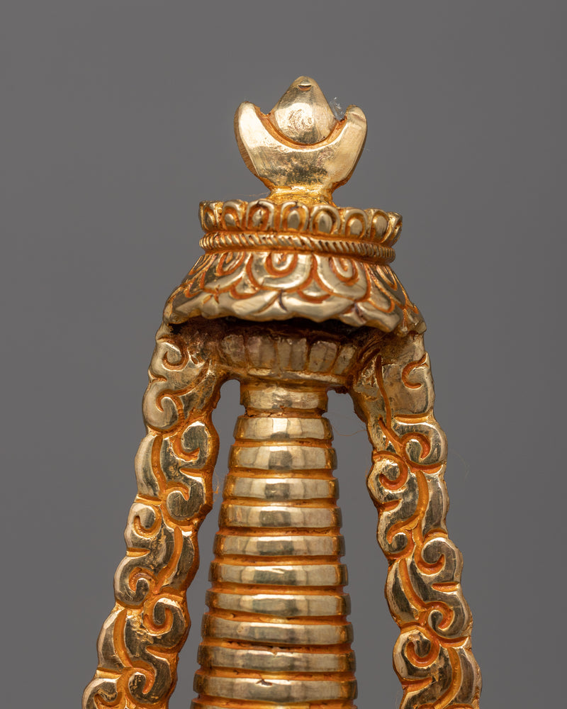 Gold-Adorned Buddha Stupa | Enhance Your Meditation