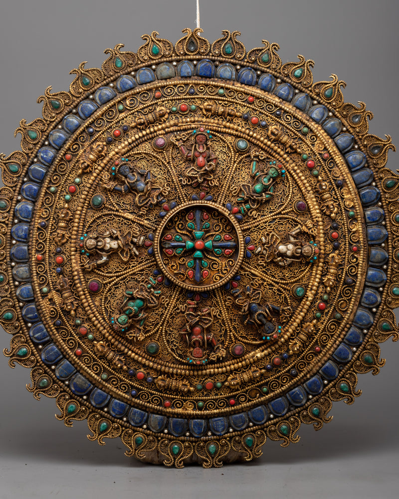 Vajra Round Buddhist Mandala | Tibetan Design for Serene Spaces