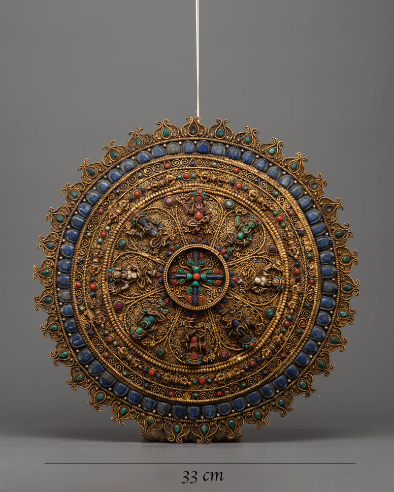 Vajra Round Buddhist Mandala | Tibetan Design for Serene Spaces