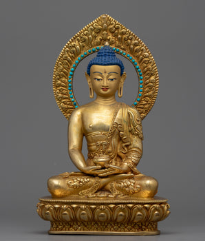 Amitabha Buddha Mudra Sculpture | Handmade in Nepal, Himalayan Buddhist Art