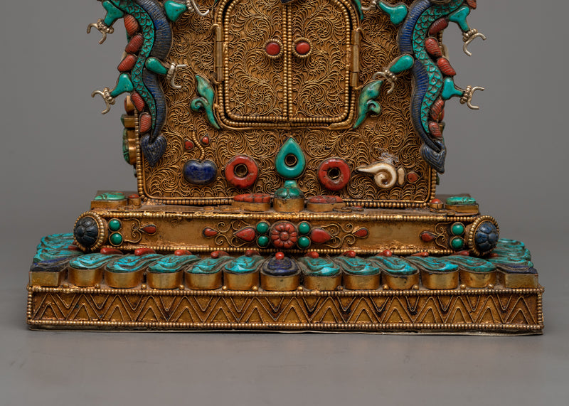 Buddhist Green Tara Ghau Box |  Preserving Tibetan Devotional Practices