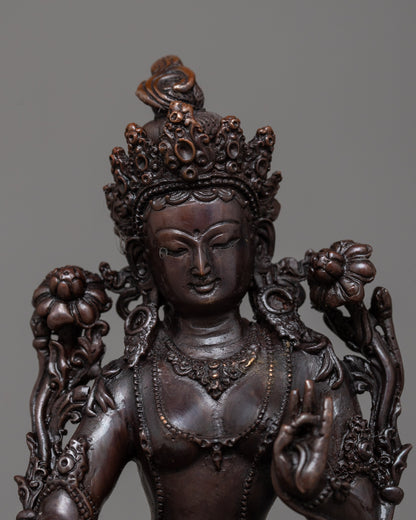 Green Tara Machine Made Statue | Elevate Your Sacred Space with Tara's Tranquil Energy