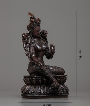 Green Tara Machine Made Statue | Elevate Your Sacred Space with Tara's Tranquil Energy