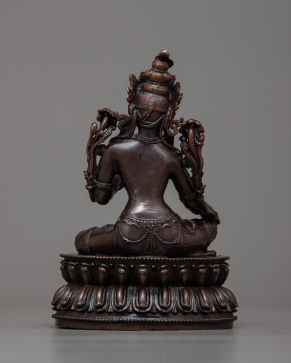 Green Tara Machine Made Statue | Elevate Your Sacred Space with Tara's Tranquil Energy