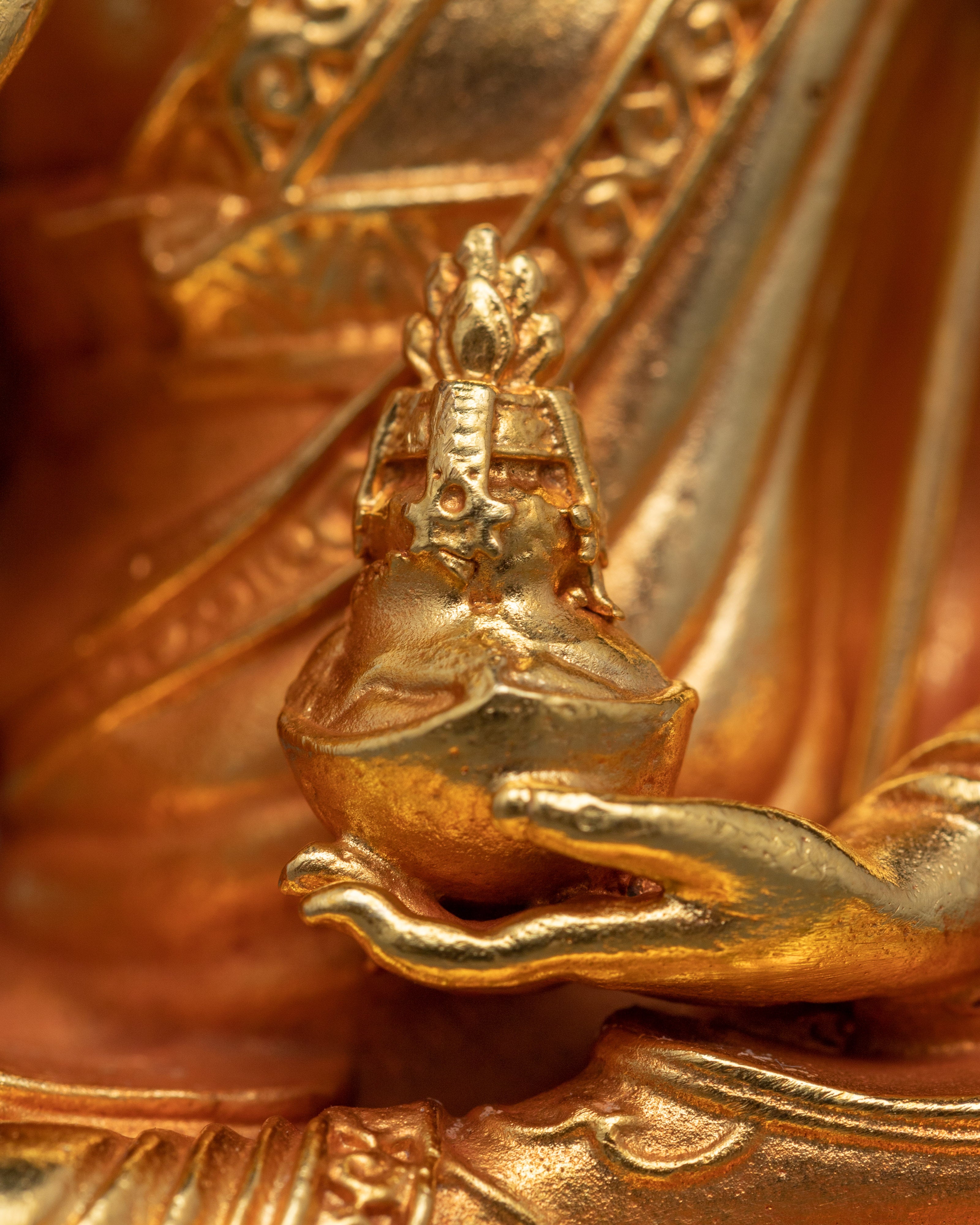 Tíbet Master Guru Rinpoche Statue | Revered Representation of Spiritual Wisdom