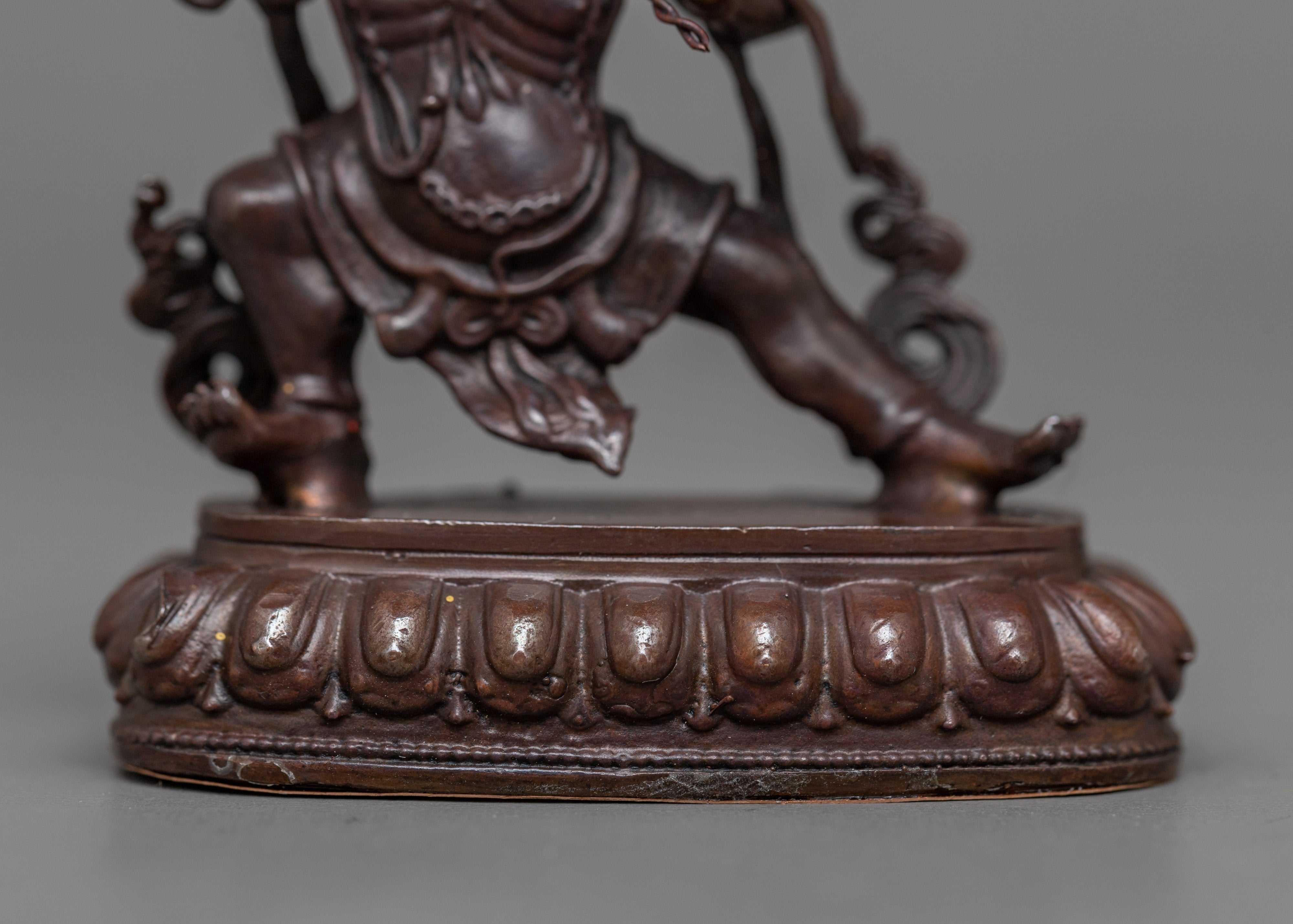 Vajrapani Kadampa Statue | Radiant in Copper with 24k Gold Plating