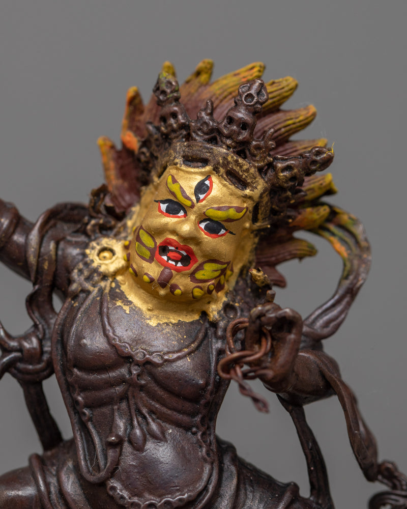Vajrapani Kadampa Statue | Radiant in Copper with 24k Gold Plating