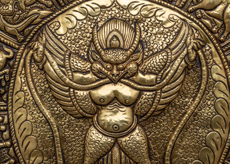 Garuda Metal Thanka Wall Hanging Symbols | Elevating Your Decor with the Mythical Bird