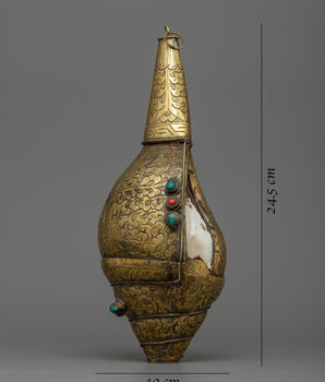 Brass Conch Shell | Decorative Spiritual Object