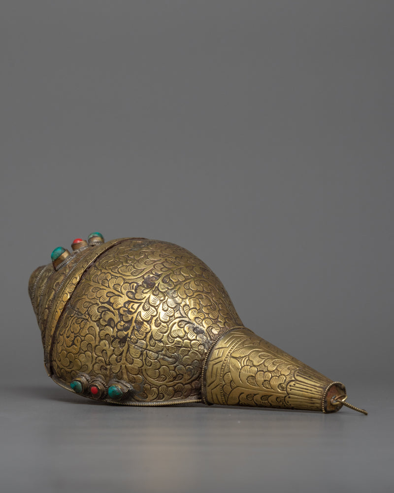 Brass Conch Shell | Decorative Spiritual Object