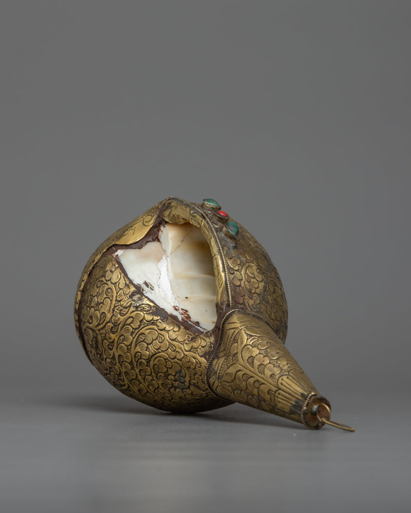 Brass Conch Shell | Decorative Spiritual Object