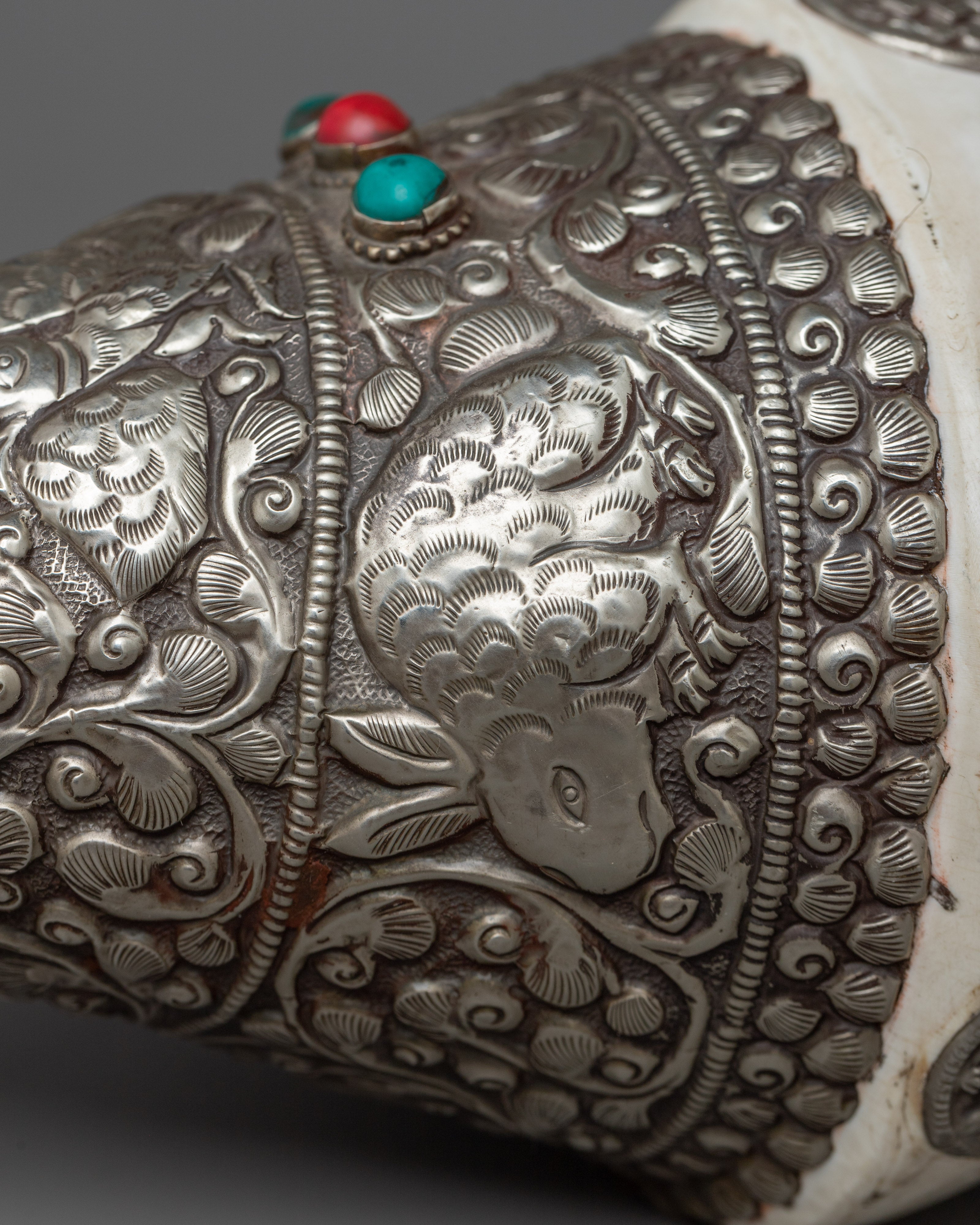 Spiritual White Metal Shankha | Shankha for Religious Ceremonies