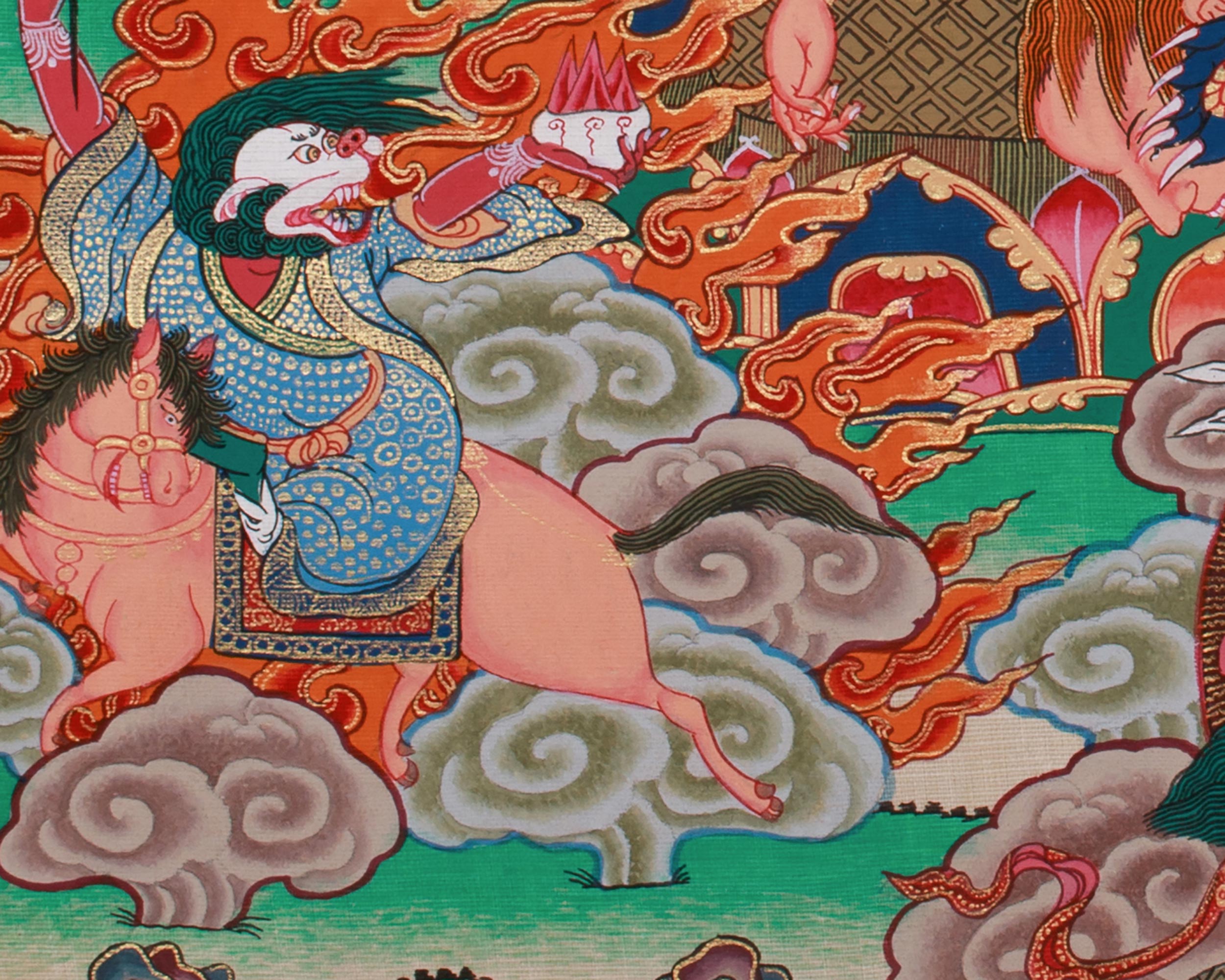 Thangka of 4-Armed Mahakala | Protector Deity of Wisdom and Dharma
