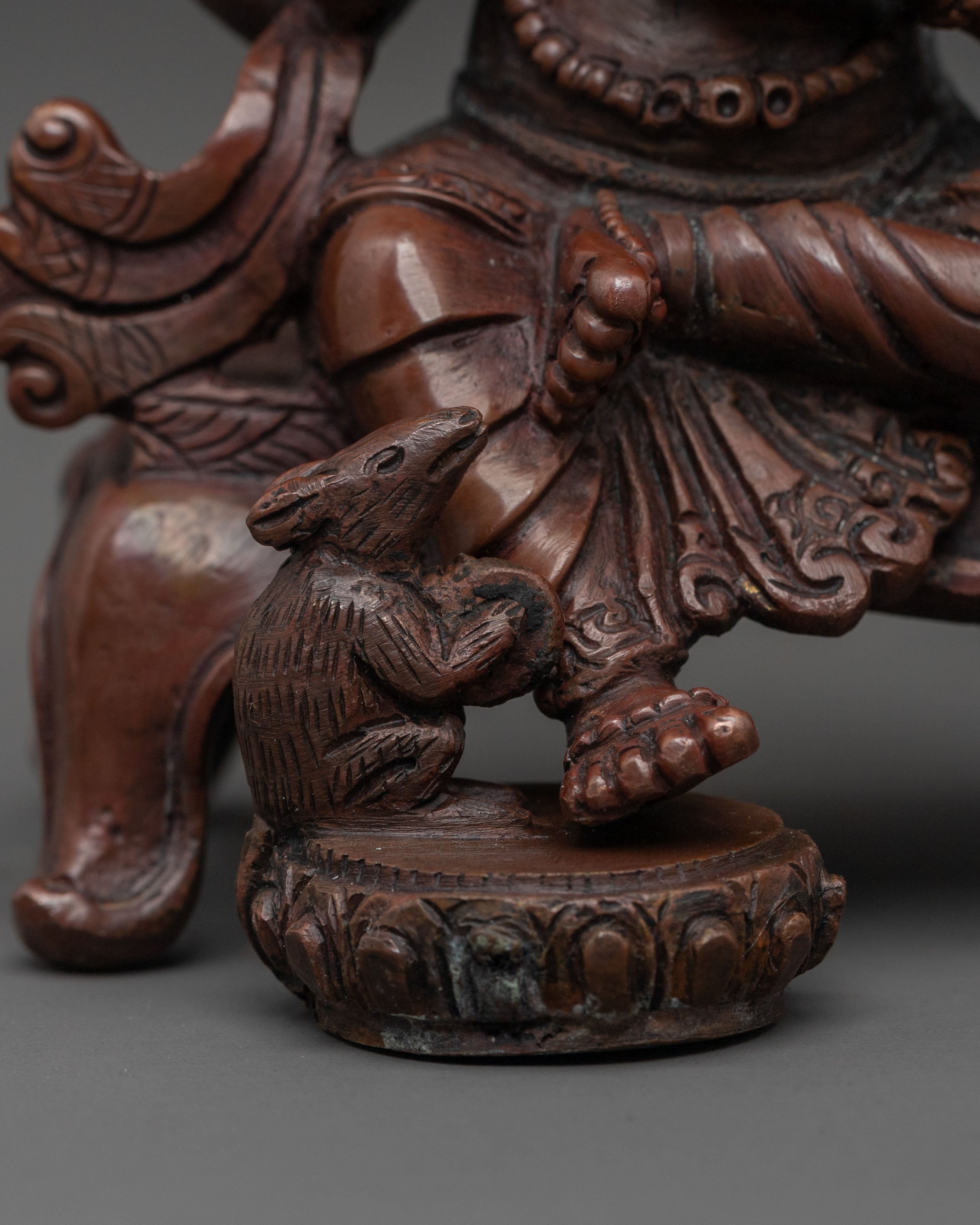 Spiritual Handmade Ganesh Sculpture | 24K Gold Gilded Ganesh | Oxidized Copper Altar Decor