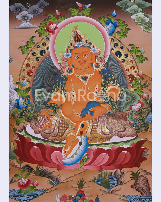 Dzambala Wealth Deity Thangka Painting 