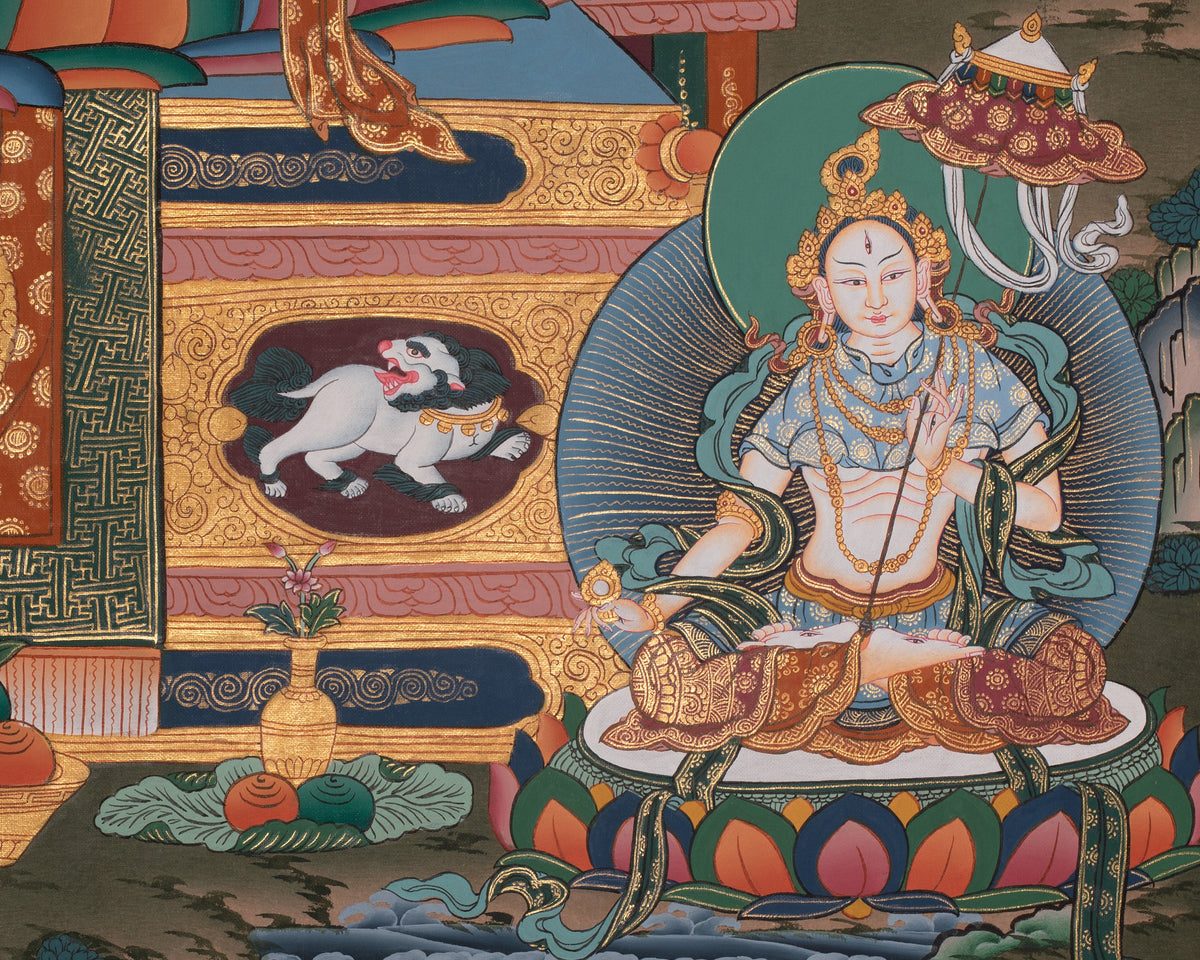 Green Tara Traditional Thangka Painting | Embodies Swift Compassion