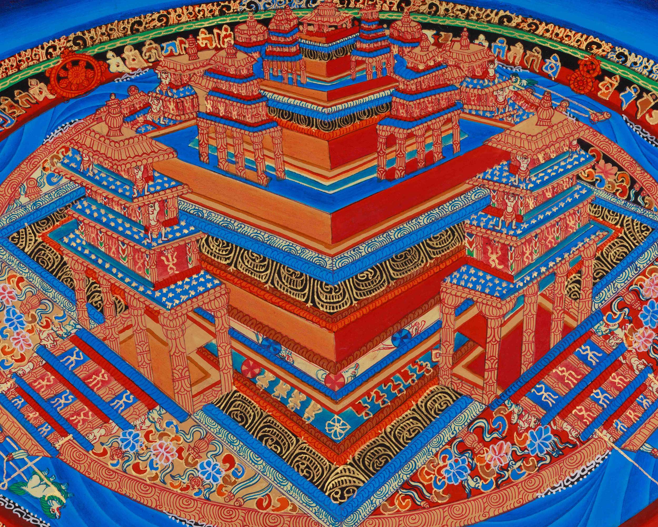 Traditional Three-Dimensional Kalachakra Mandala | The Divine Palace of Enlightenment