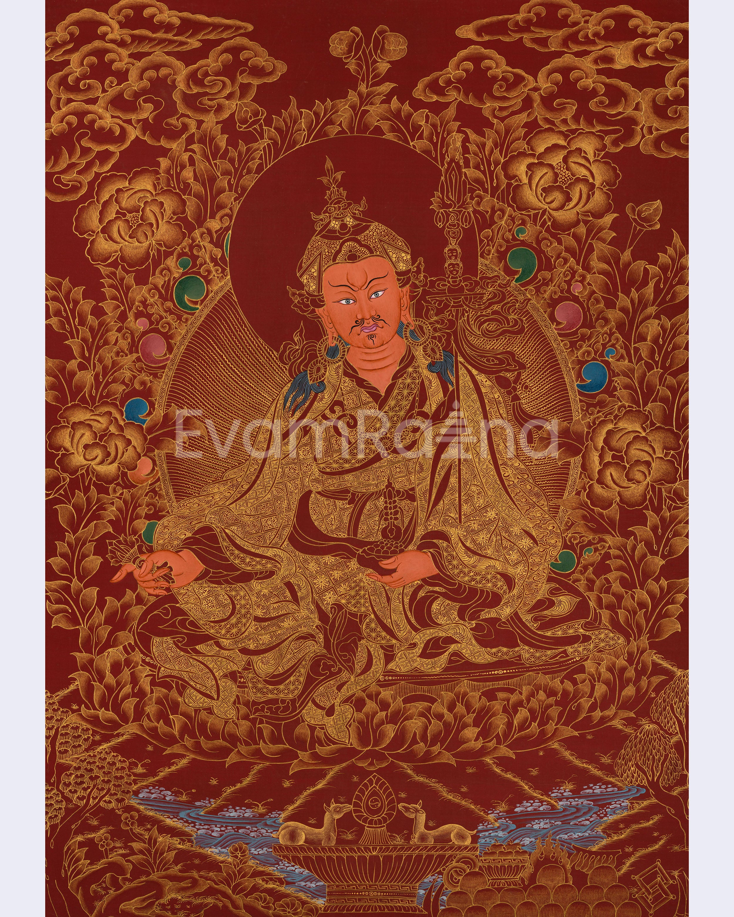 Guru Rinpoche Thangka Painting