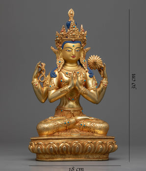 Statue to help know Meaning of Avalokiteshvara Mantra | Buddhist Artwork