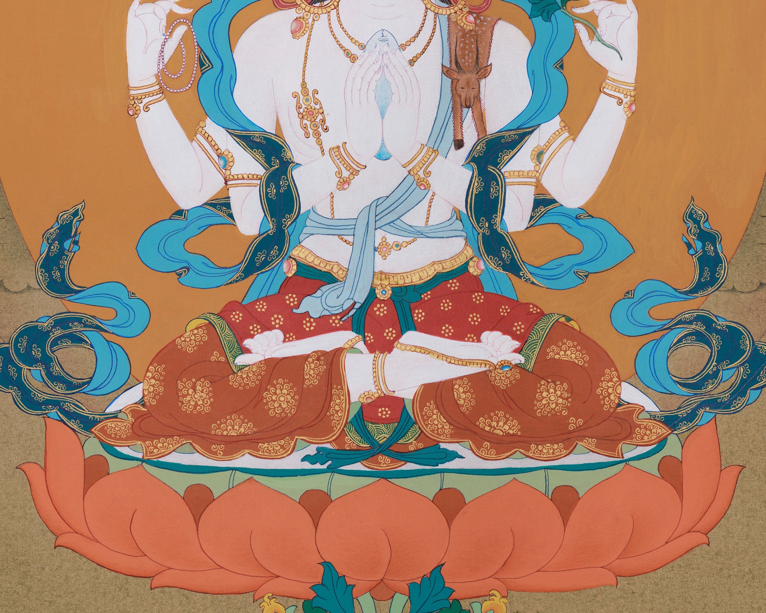 Traditional Chenrezig Artwork | Thangka of the Bodhisattva of Compassion