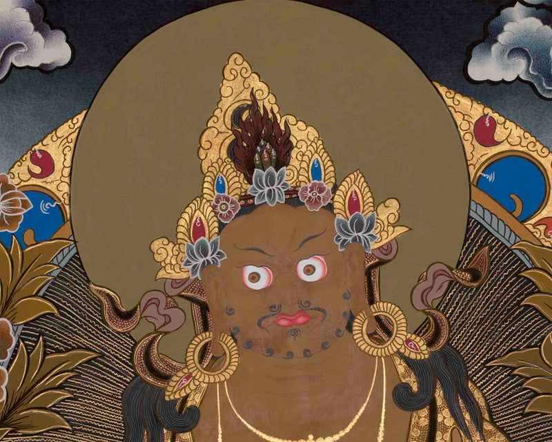 Dzambala Tibetan Thangka | Traditional Himalayan Buddhist Painting