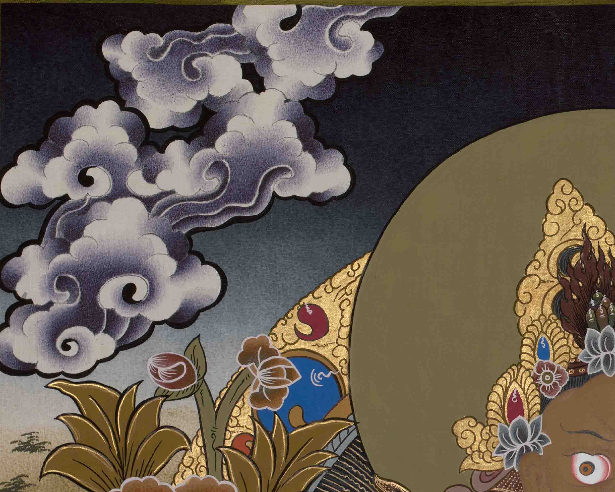 Dzambala Tibetan Thangka | Traditional Himalayan Buddhist Painting