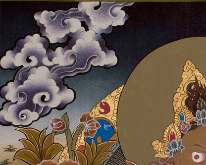 Dzambala Tibetan Thangka | Traditional Himalayan Buddhist Painting