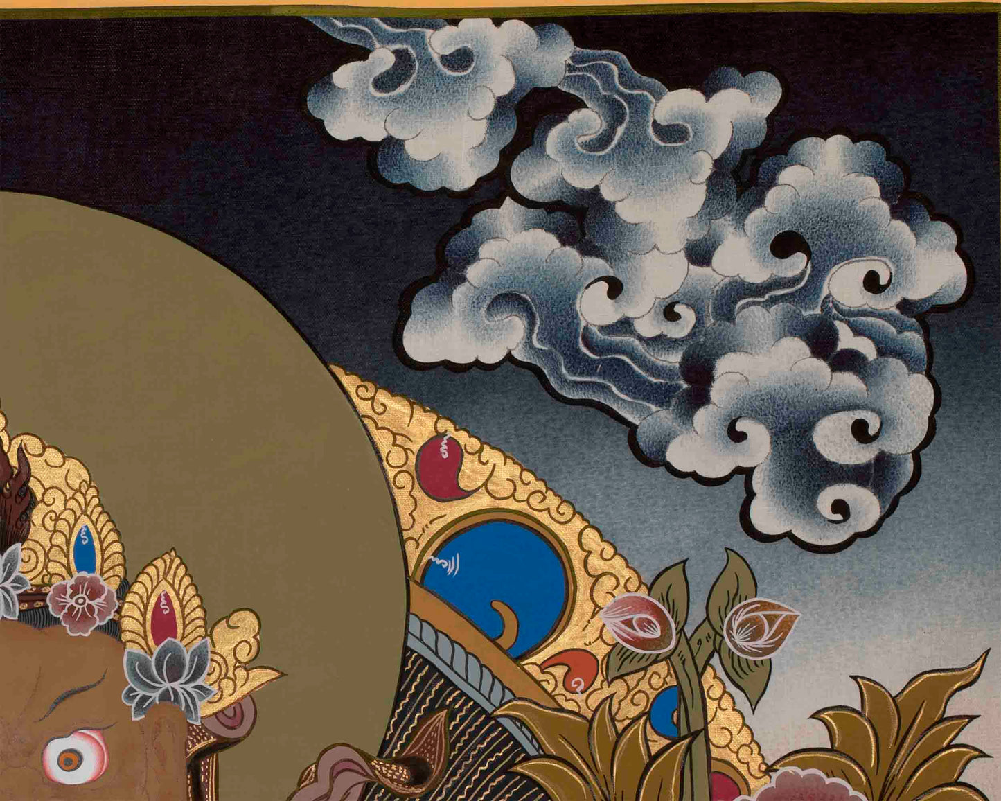 Dzambala Tibetan Thangka | Traditional Himalayan Buddhist Painting