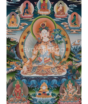 Authentic White Tara Thangka