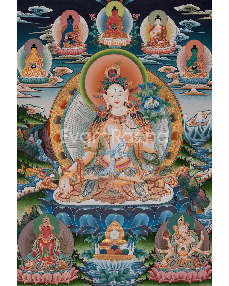 Authentic White Tara Thangka