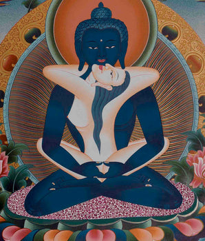 Hand-Painted Samantabhadra Thangka | Spiritual Wall Hanging